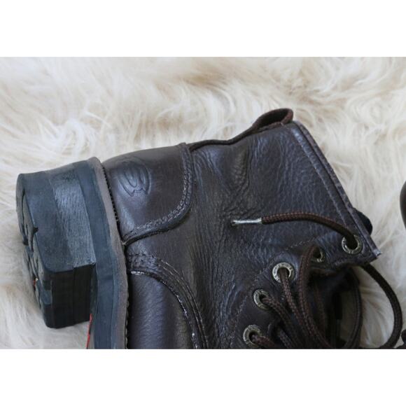 1990's Vintage Skechers Leather Work Boots ~ Women's 6 to 6-1/2 ~ Block Heel - Picture 8 of 11